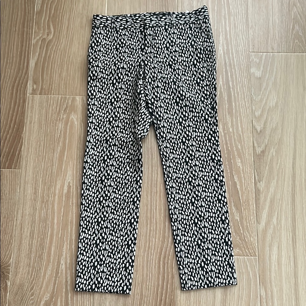 Banana Republic Black and White Patterned Chinos